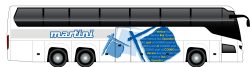 63 POSTI illustrazione Autobus Martini Bus vista laterale / illustration Side view of Martini Bus